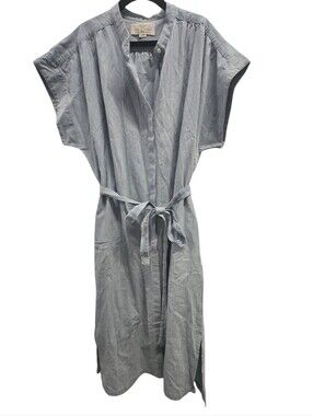 NWT TROVATA Birds Of Paradis Women's Blue Astrid Chambray Dress Size Large